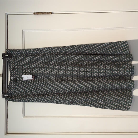 J. Jill A-line midi skirt in "sweet clover" geometric print size XS - Picture 2 of 8